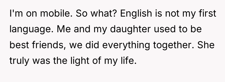 I'm on mobile. So what? English is not my first...