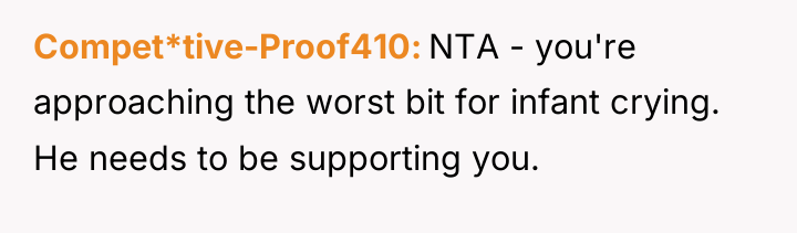Compet*tive-Proof410 NTA - you're approaching the worst bit for infant...