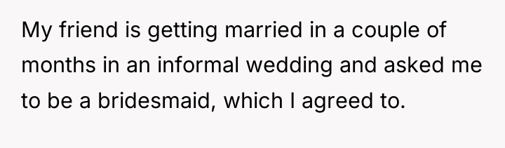 My friend is getting married in a couple of months...
