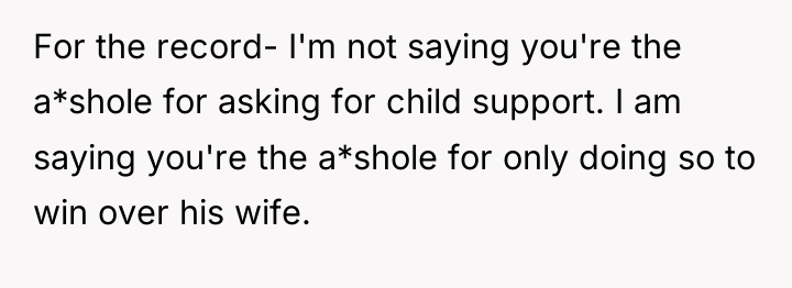 For the record- I'm not saying you're the a*shole for...