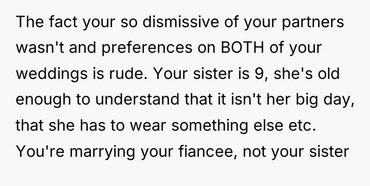 The fact your so dismissive of your partners wasn't and...