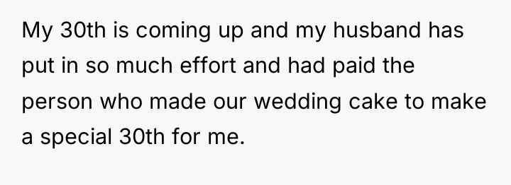 My 30th is coming up and my husband has put...