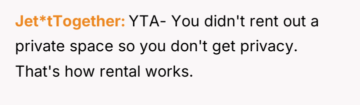 Jet*tTogether YTA- You didn't rent out a private space so...