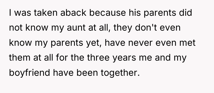 I was taken aback because his parents did not know...