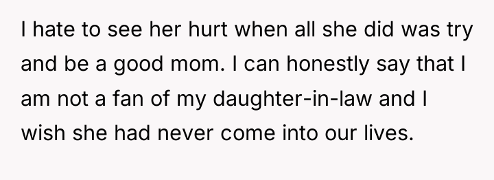 I hate to see her hurt when all she did...