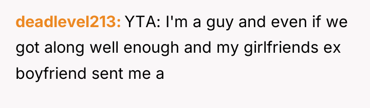 deadlevel213 YTA: I'm a guy and even if we got...