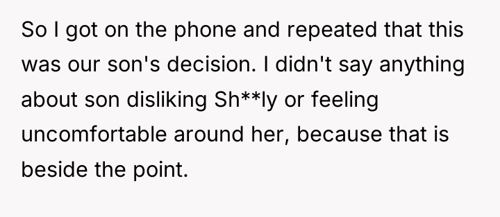 So I got on the phone and repeated that this...