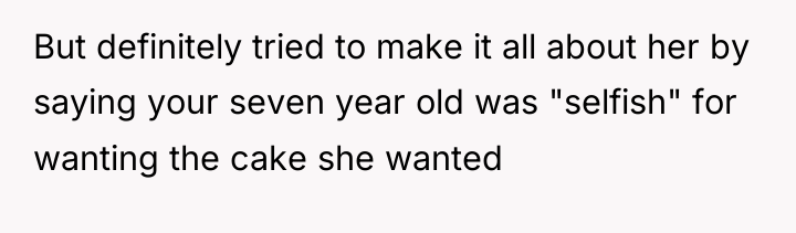 But definitely tried to make it all about her by...