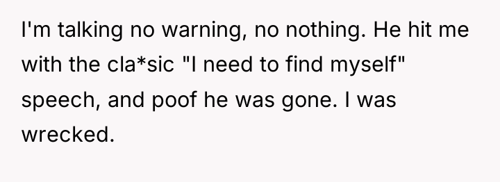 I'm talking no warning, no nothing. He hit me with...