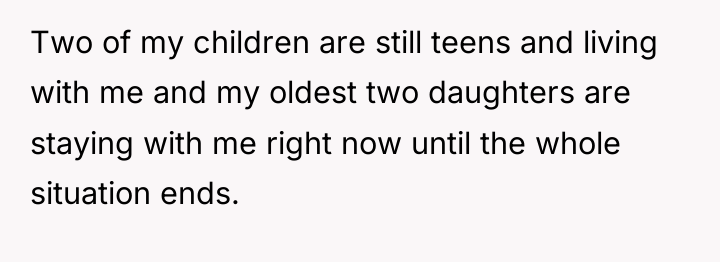 Two of my children are still teens and living with...