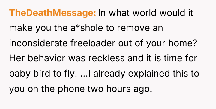 TheDeathMessage In what world would it make you the a*shole...