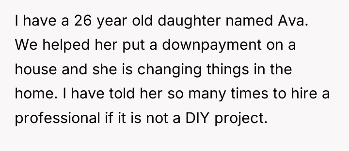 I have a 26 year old daughter named Ava. We...