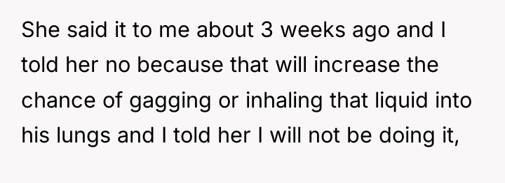 She said it to me about 3 weeks ago and...
