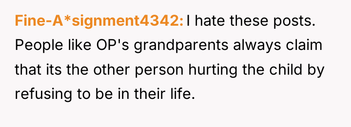 Fine-A*signment4342 I hate these posts. People like OP's grandparents always...