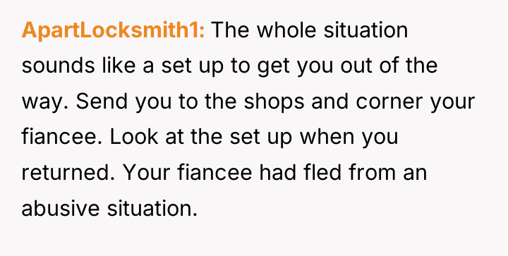 ApartLocksmith1 The whole situation sounds like a set up to...