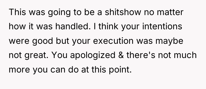 This was going to be a shitshow no matter how...