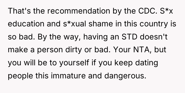 That's the recommendation by the CDC. S*x education and s*xual...