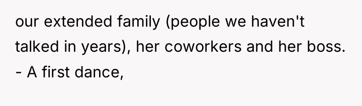 our extended family (people we haven't talked in years), her...