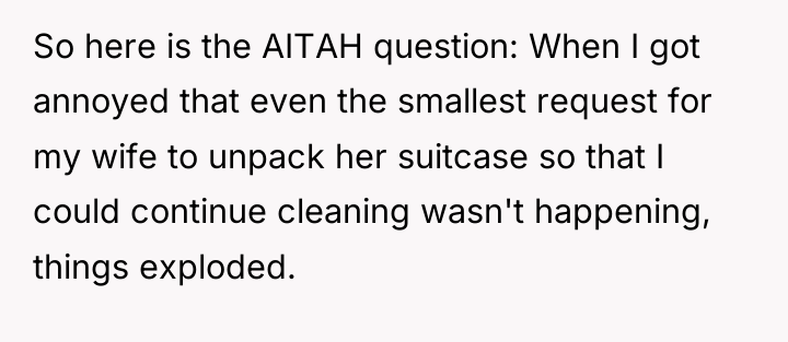 So here is the AITAH question: When I got annoyed...