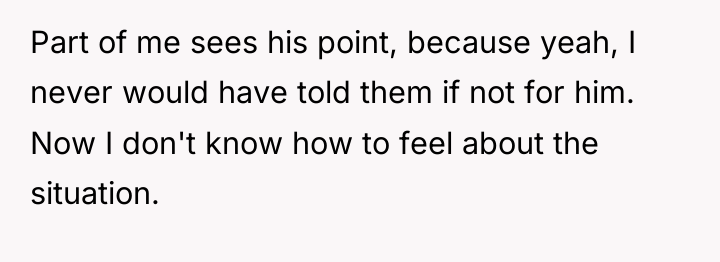Part of me sees his point, because yeah, I never...