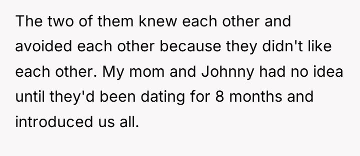 The two of them knew each other and avoided each...