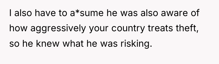 I also have to a*sume he was also aware of...