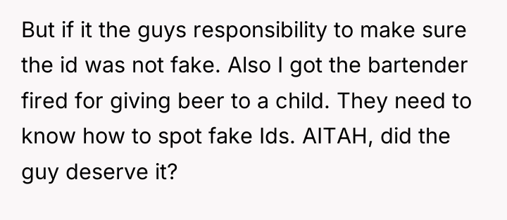 But if it the guys responsibility to make sure the...