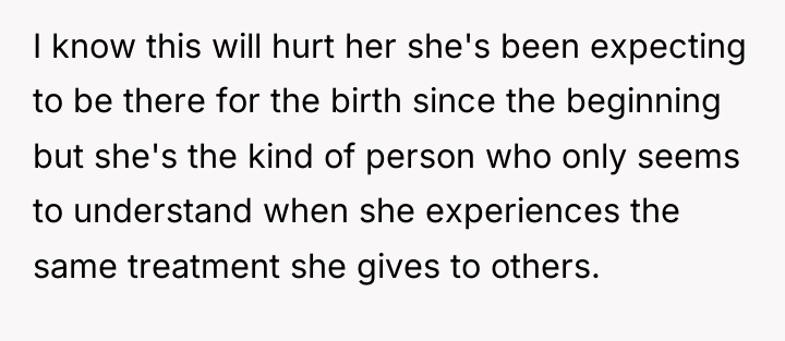 I know this will hurt her she's been expecting to...