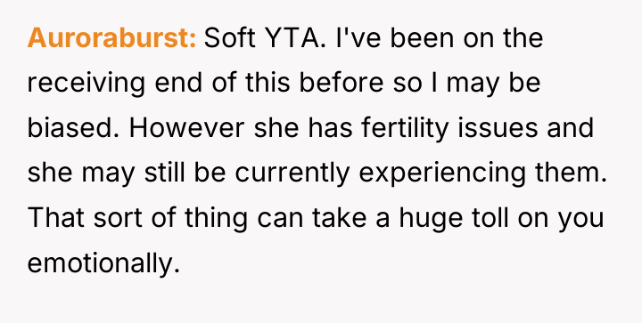 Auroraburst Soft YTA. I've been on the receiving end of...