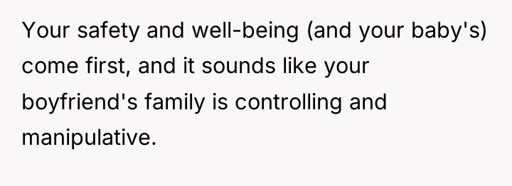 Your safety and well-being (and your baby's) come first, and...
