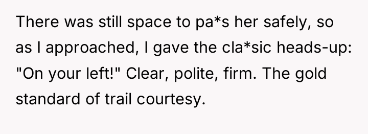 There was still space to pa*s her safely, so as...