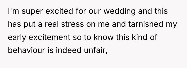 I'm super excited for our wedding and this has put...