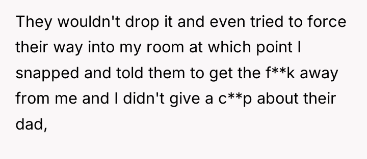 They wouldn't drop it and even tried to force their...
