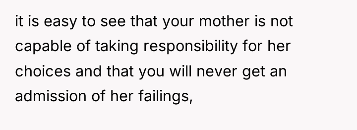 it is easy to see that your mother is not...