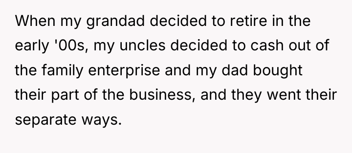 When my grandad decided to retire in the early '00s,...