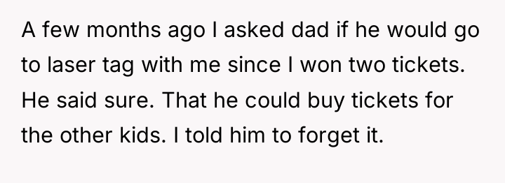 A few months ago I asked dad if he would...