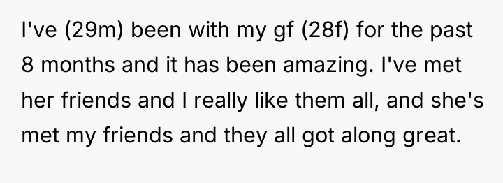 I've (29m) been with my gf (28f) for the past...