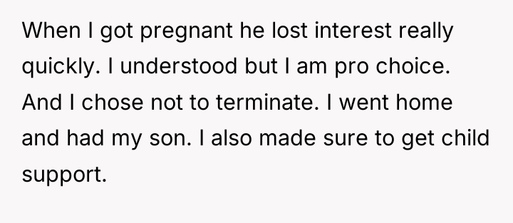 When I got pregnant he lost interest really quickly. I...