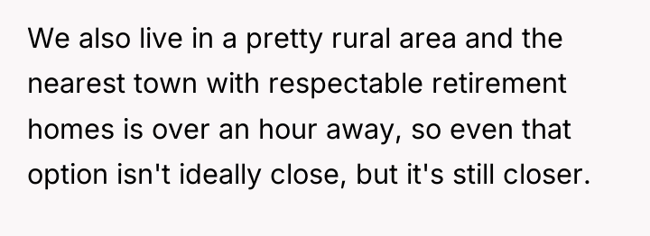 We also live in a pretty rural area and the...