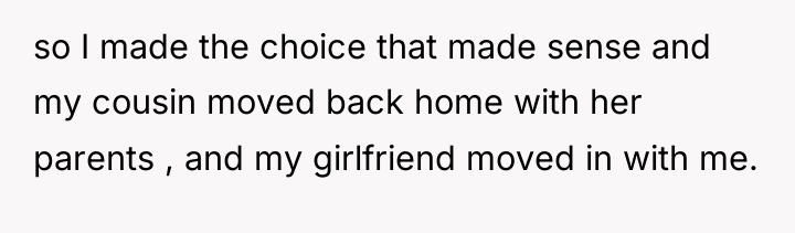 so I made the choice that made sense and my...