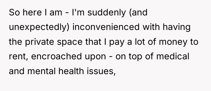 So here I am - I'm suddenly (and unexpectedly) inconvenienced...