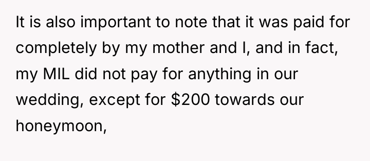 It is also important to note that it was paid...