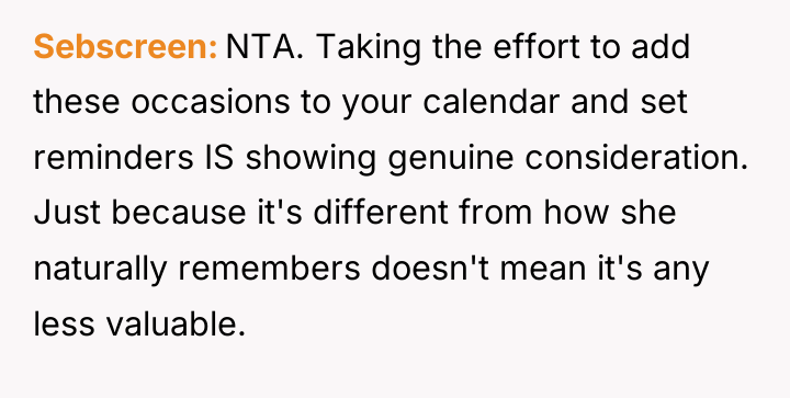 Sebscreen NTA. Taking the effort to add these occasions to...