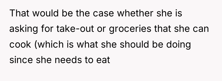 That would be the case whether she is asking for...