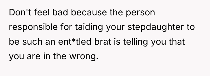 Don't feel bad because the person responsible for taiding your...