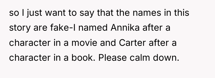 so I just want to say that the names in...