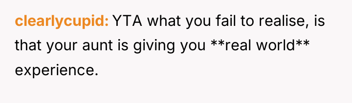 clearlycupid YTA what you fail to realise, is that your...