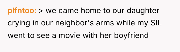 plfntoo > we came home to our daughter crying in...