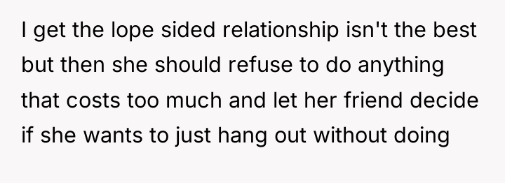 I get the lope sided relationship isn't the best but...