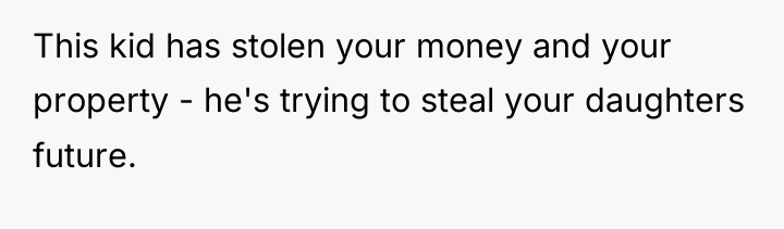 This kid has stolen your money and your property -...